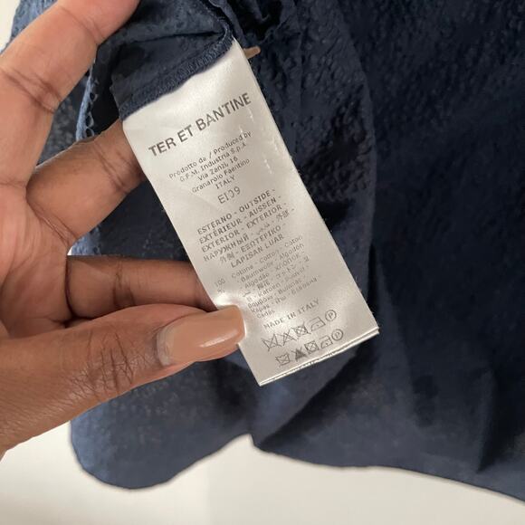 Ter Et Bantine Swing Top Womens 4 Blue Lagenlook Minimalist Casual Basic Simple - Picture 5 of 7